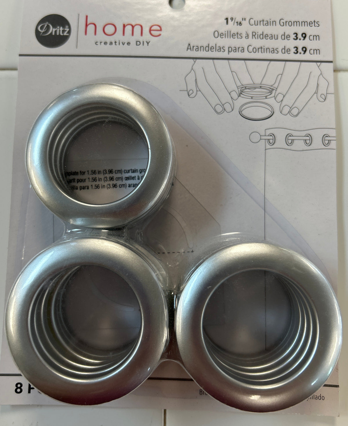 Curtain Grommet Large Silver- 44363