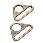 1.5" triangle ring antique brass