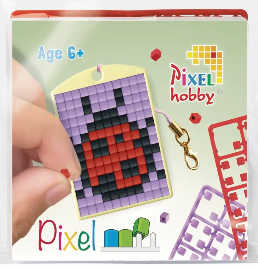 Pixel Medallion Keychain - Ladybug 23105