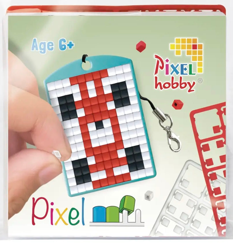 Pixel Medallion Keychain - Race Car 23112