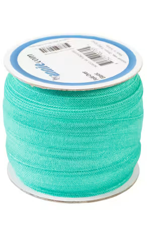 Fold-over Elastic 3/4in x 50yd Turquoise - sup211-50-tr