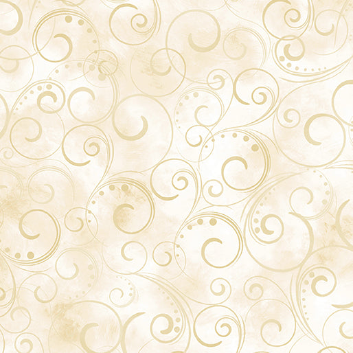 Swirling Splendor Cream Wide (Swirling Splendor 108" Basic)
