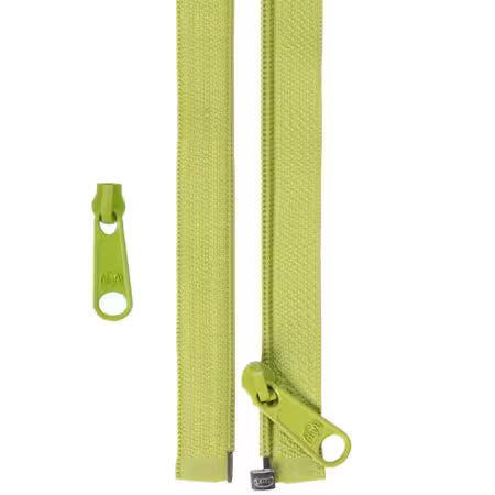 50in Separating Zipper and Extra Slide Apple Green - ZIP50-200
