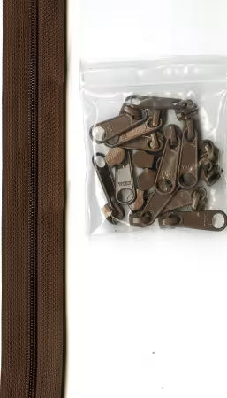 Zippers by the Yard - Seal Brown - zipyd-140