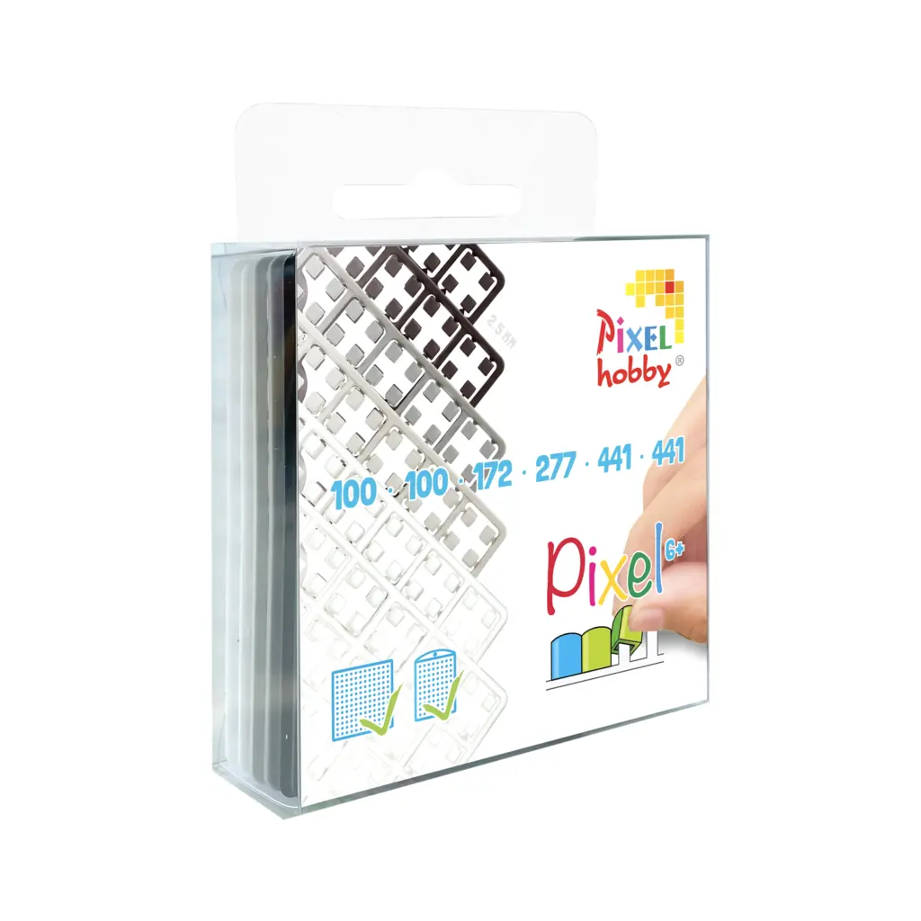 Pixel Colorbow - White/Grey/Black 20600...(2) 100, 172, 277, (2) 411