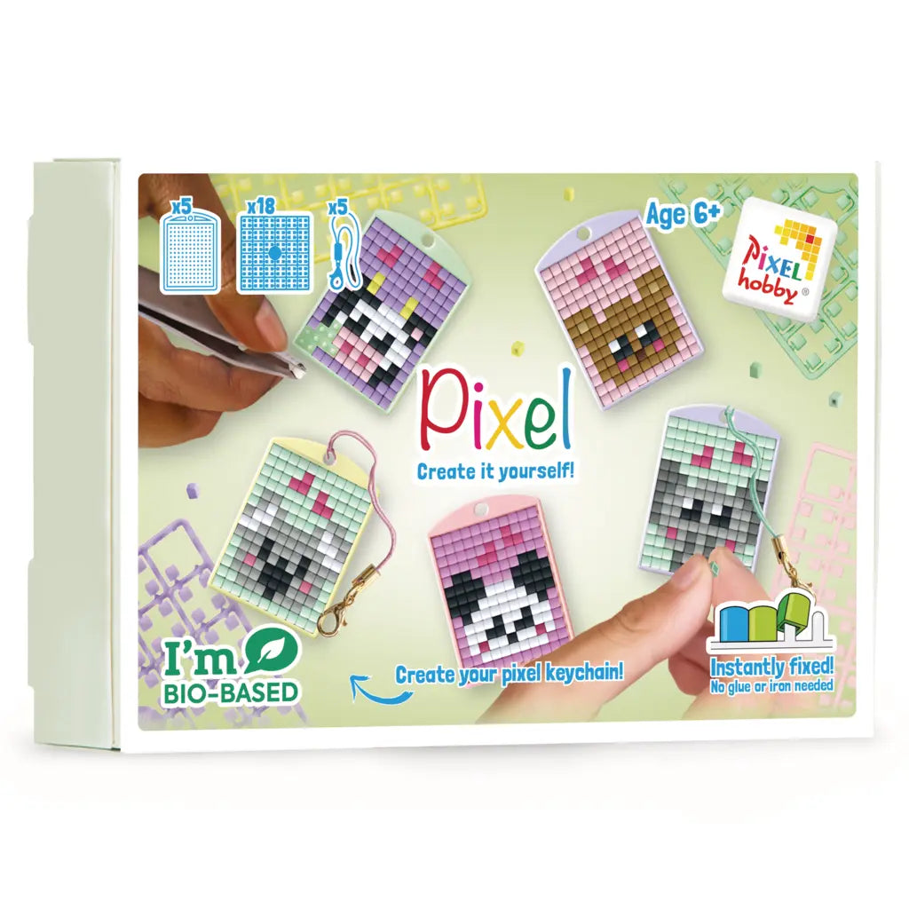 Pixel Keychain 5 Pack - Kawaii Wild Animals 23925