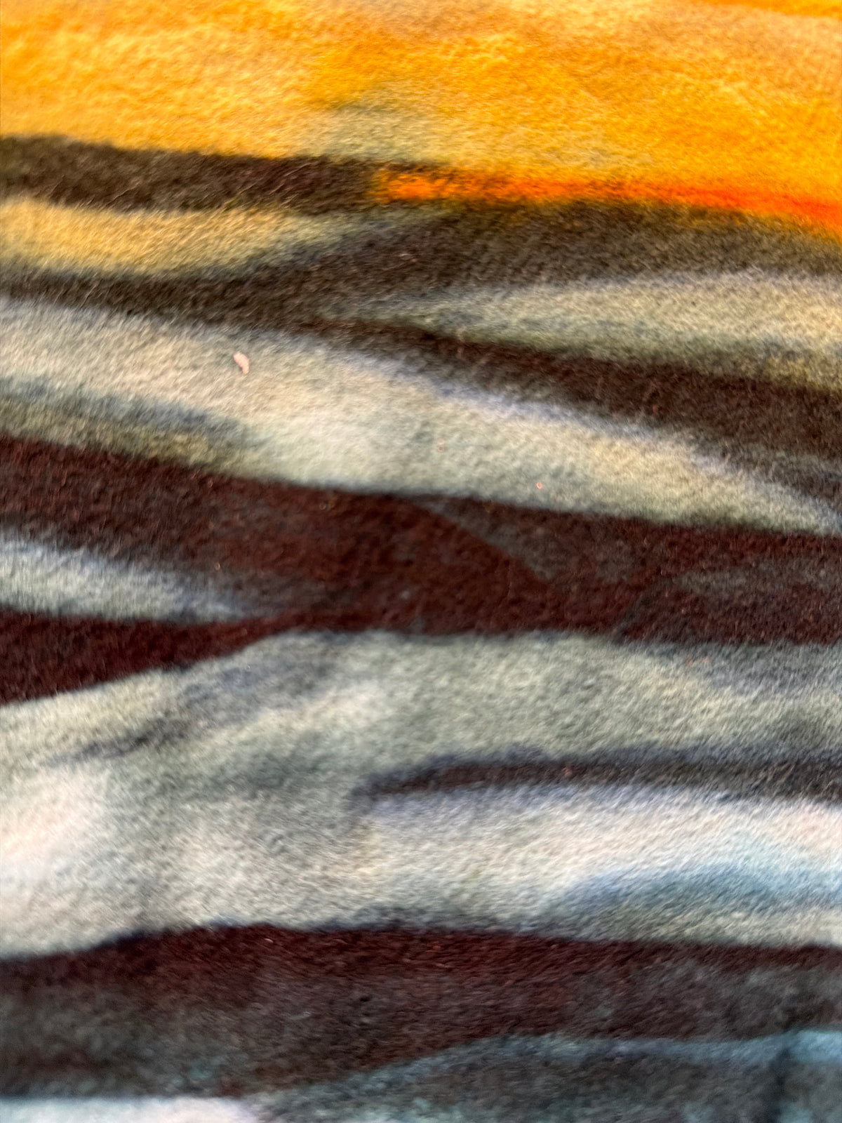 Flannel Reflections Turquoise Orange Flannel - 9411F-83