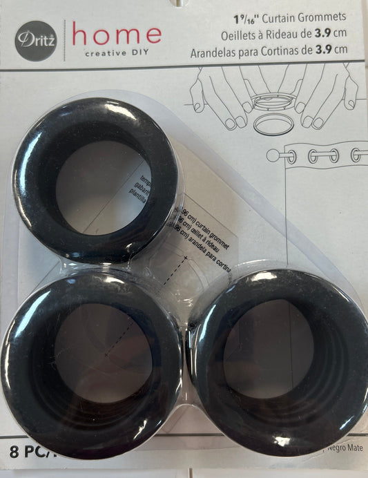 Curtain Grommet Large Black- 44362