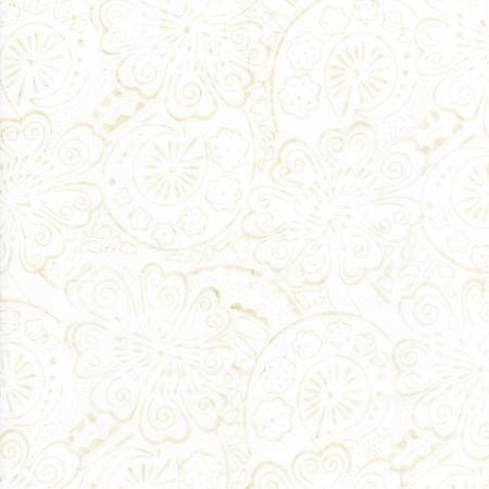 Tonga Flowers & Swirls - Alabaster - B8746