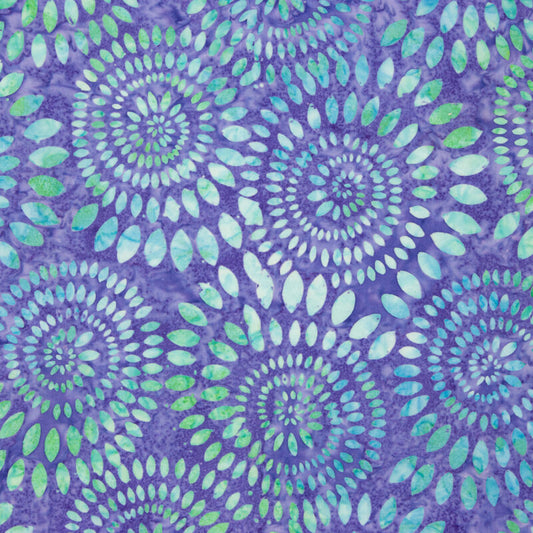 Batiks Tjaps Dahlias Wide Back Lilac Mint