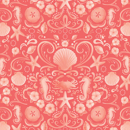 Beach Retreat Seaside Tonal Coral