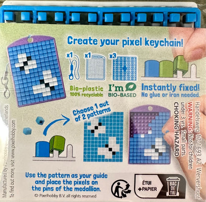 Pixel Medallion Keychain - Butterfly 23122