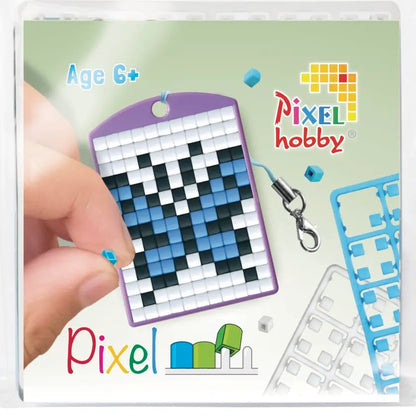 Pixel Medallion Keychain - Butterfly 23122