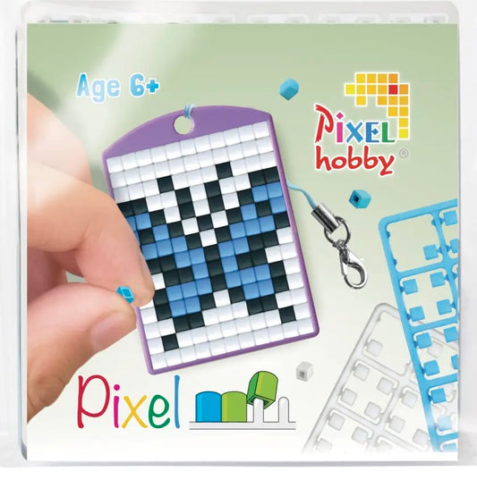 Pixel Medallion Keychain - Butterfly 23122