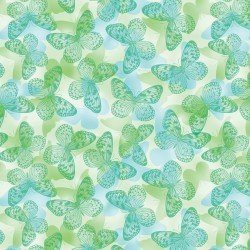 Butterfly Whisper- Sea Glass 108" Wide