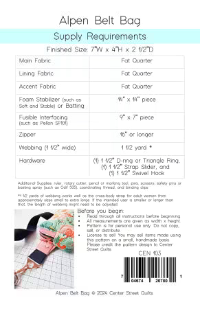 Alpen Belt Pattern - CEN103