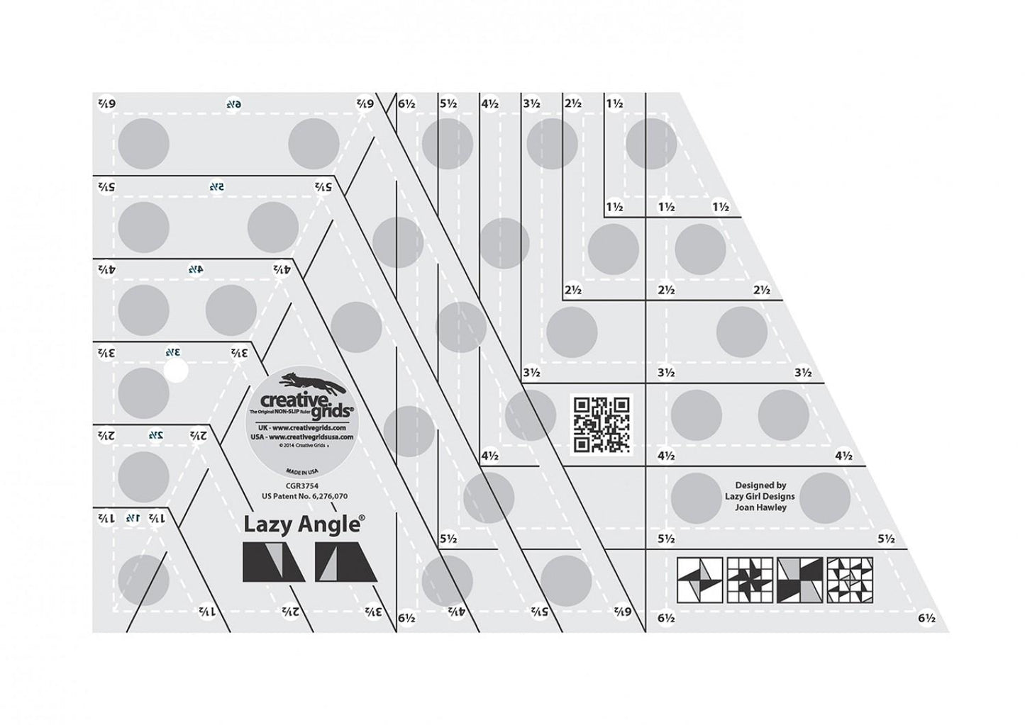 Creative Grids Non-Slip Lazy Ruler - CGR3754