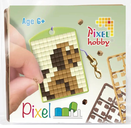 Pixel Medallion Keychain - Dog 23107