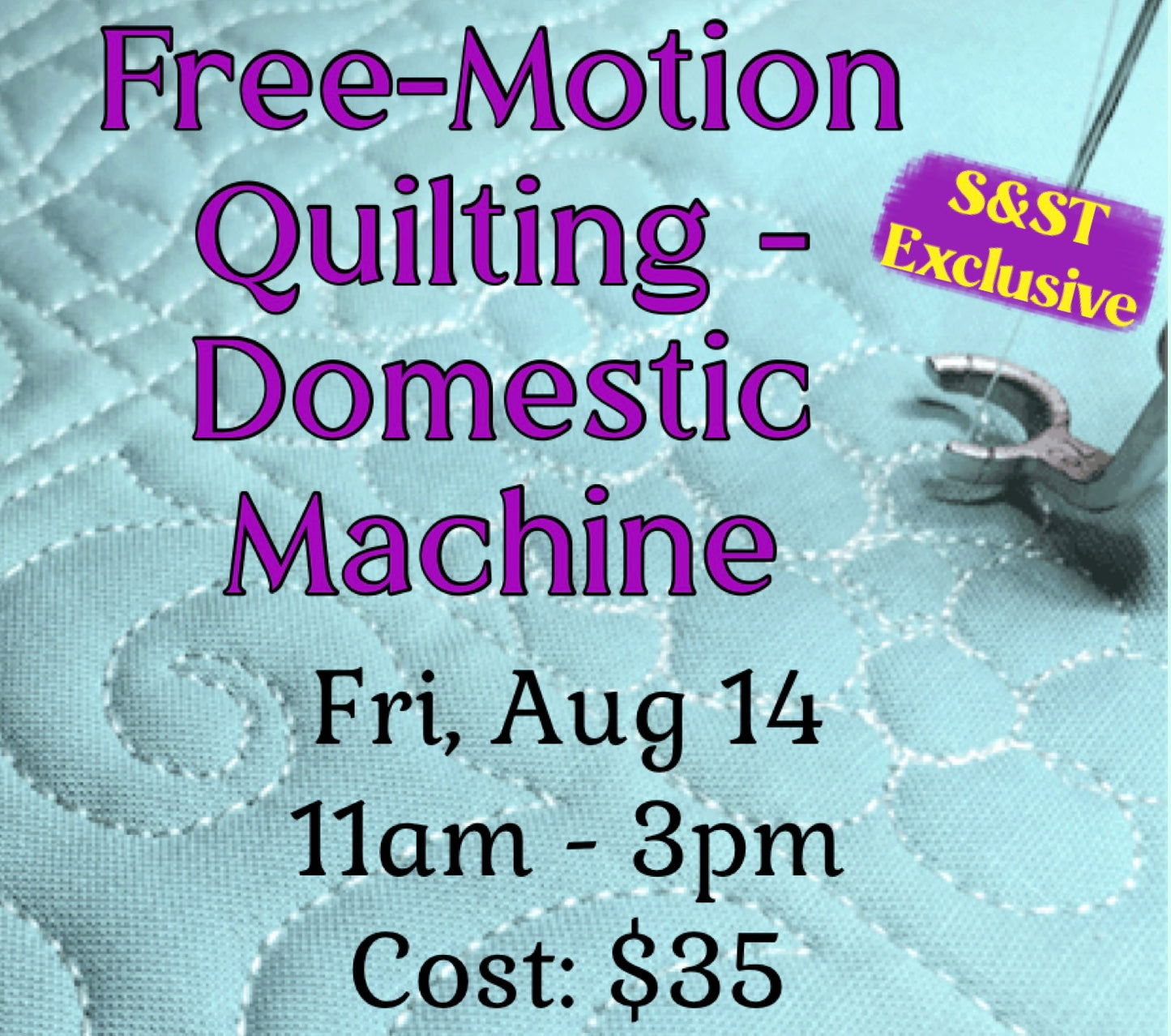 Free- Motion Quilting - Domestic Machine