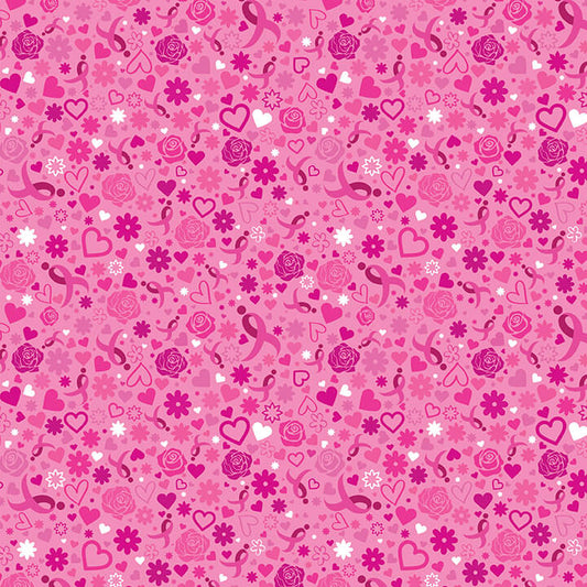Hearts and Ribbon Light Pink - 10567-LTPINK-SGK