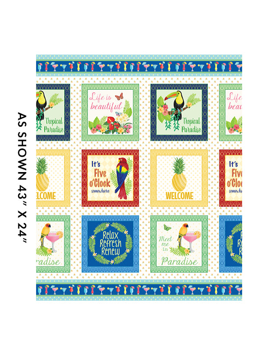 Island Time Panel White/Multi