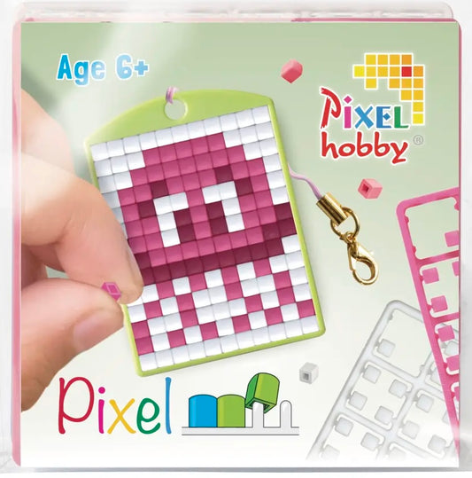 Pixel Medallion Keychain - Jellyfish 23129