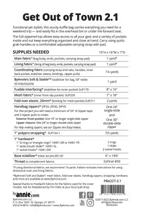 Get Out of Town Duffle 2.1  - PBA227-2.1