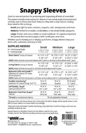 Snappy Sleeves - PBA317