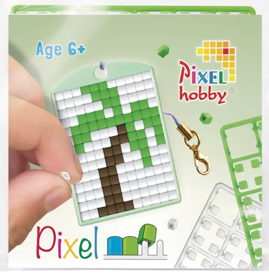 Pixel Medallion Keychain - Palm Tree 23103