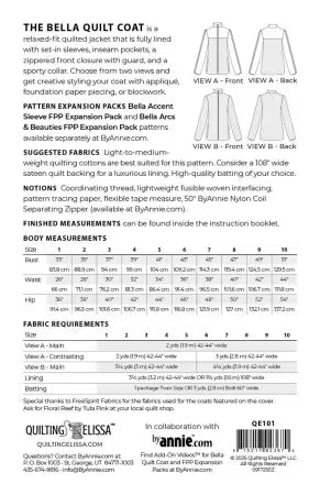 Bella Quilt Coat - QE101