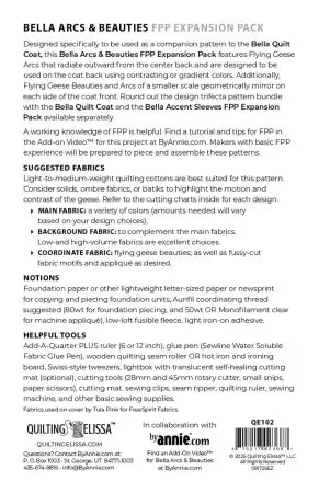 Bella Arcs and Beauties - FPP Expansion Pack (for Bella Quilted Coat) - QE102