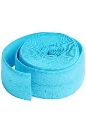 Fold-Over Elastic 3/4"x2yds - Parrot Blue