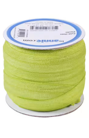 Fold-over Elastic 3/4in x 50yd Apple Green - sup211-50-ag