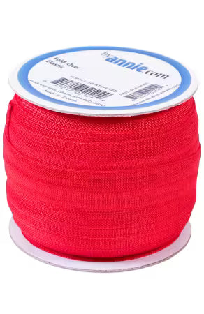 Fold-Over Elastic 20mm by yard - Atom Red - sup211-50-ar