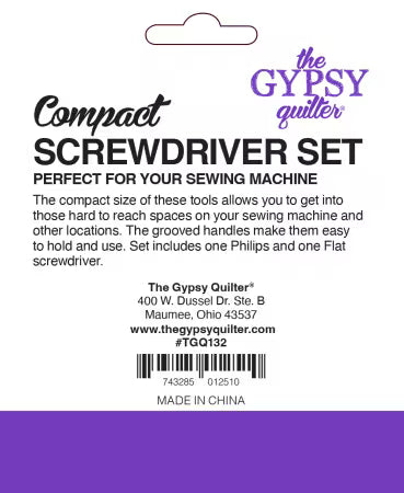 The Gypsy Quilter Sewing Machine Screwdriver Set - TGQ132