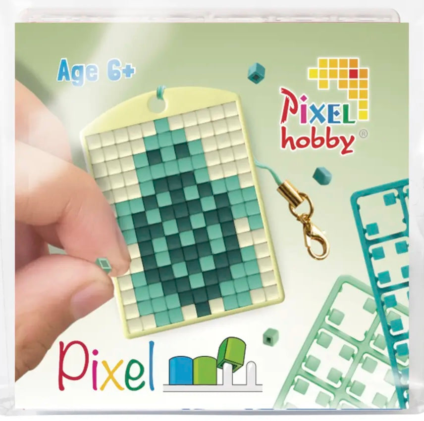 Pixel Medallion Keychain - Turtle 23114