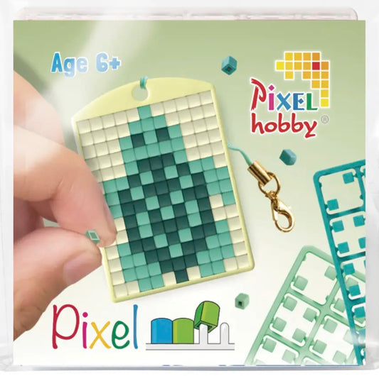 Pixel Medallion Keychain - Turtle 23114