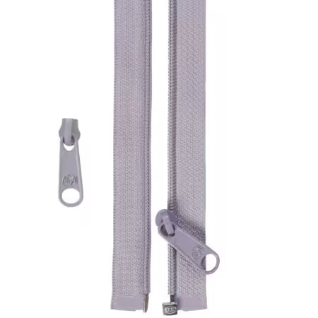 50in Separating Zipper and Extra Slide Pewter - ZIP50-110