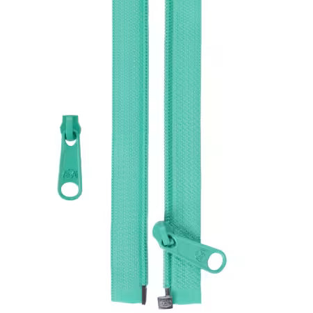 50in Separating Zipper and Extra Slide Turquoise - ZIP50-212