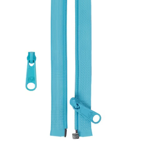 50in Separating Zipper and Extra Slide Parrot Blue - ZIP50-214