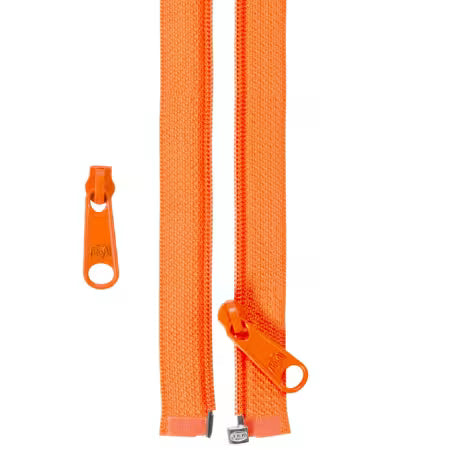 50in Separating Zipper and Extra Slide Pumpkin - ZIP50-287
